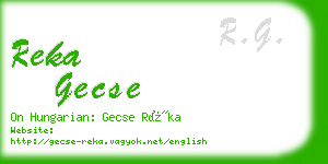 reka gecse business card